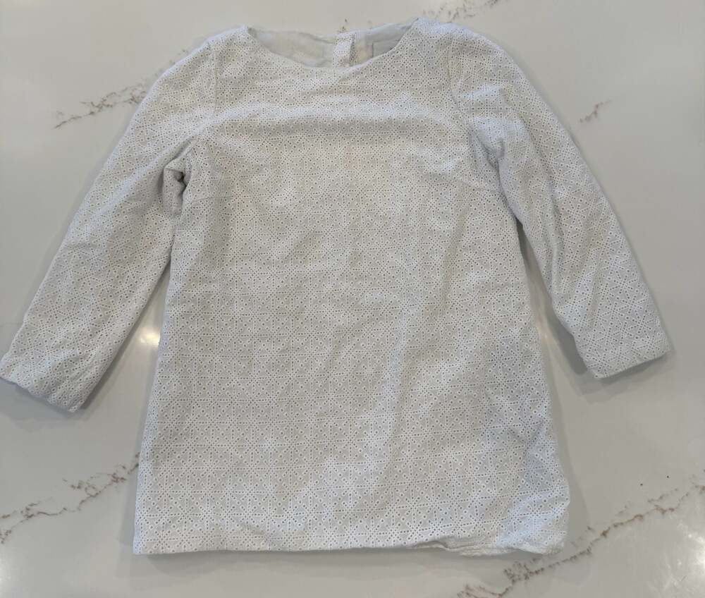 Brooks Brothers Black Fleece Thom Browne White Eyelet Cotton Top Size BB2